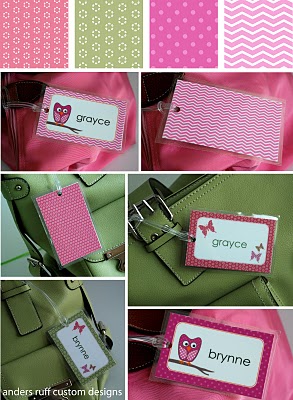 luggage tag template for kids