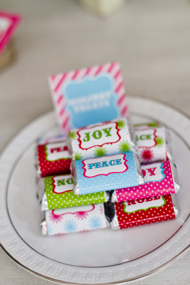 christmas chocolate bar favors