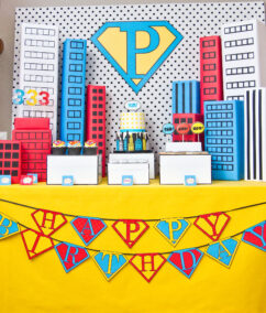 Vintage Pop Art Super Hero Birthday Party