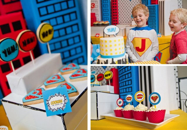 Yum Paper Plates - Pop Art Superhero Party – thepartyville