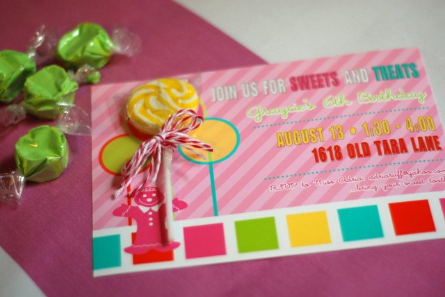 Candy Land Invitation