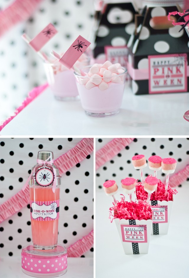 pink halloween party printable design collection 2