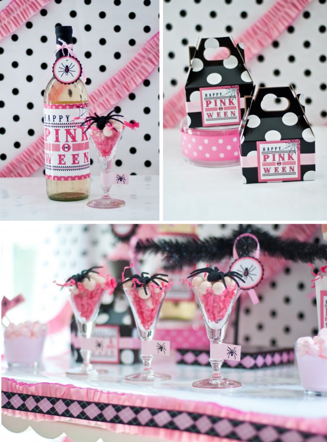 pink halloween party printable design collection 3