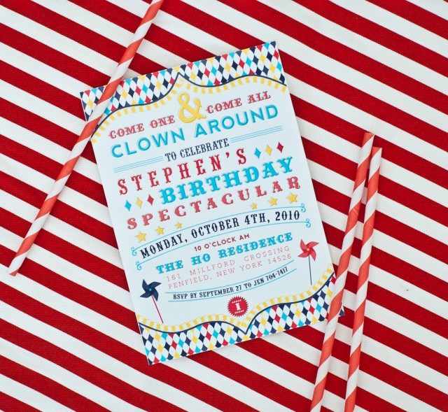 Vintage Carnival Birthday Party Invitation Printables Clown party