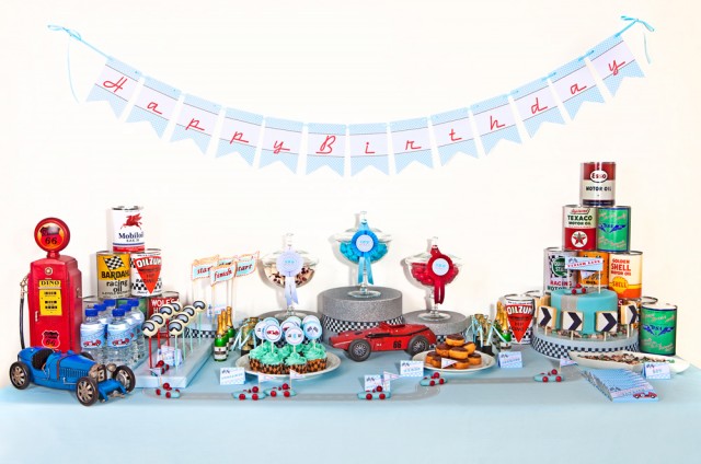 vintage race car printables anders ruff dessert table