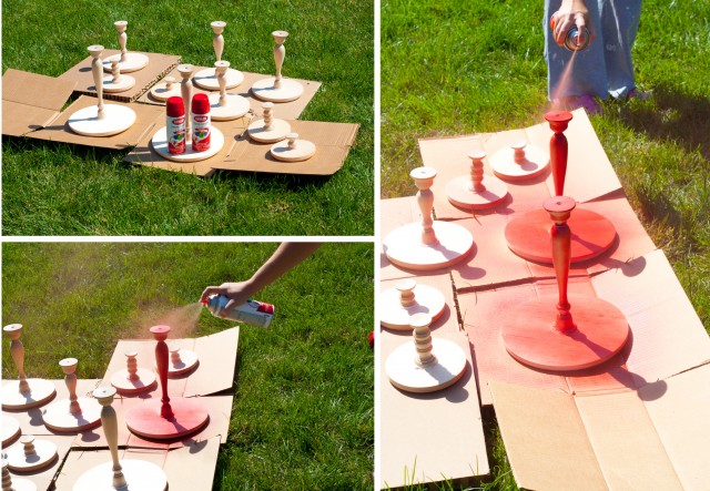 spraying cake stands