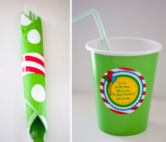 napkin wrap and cup