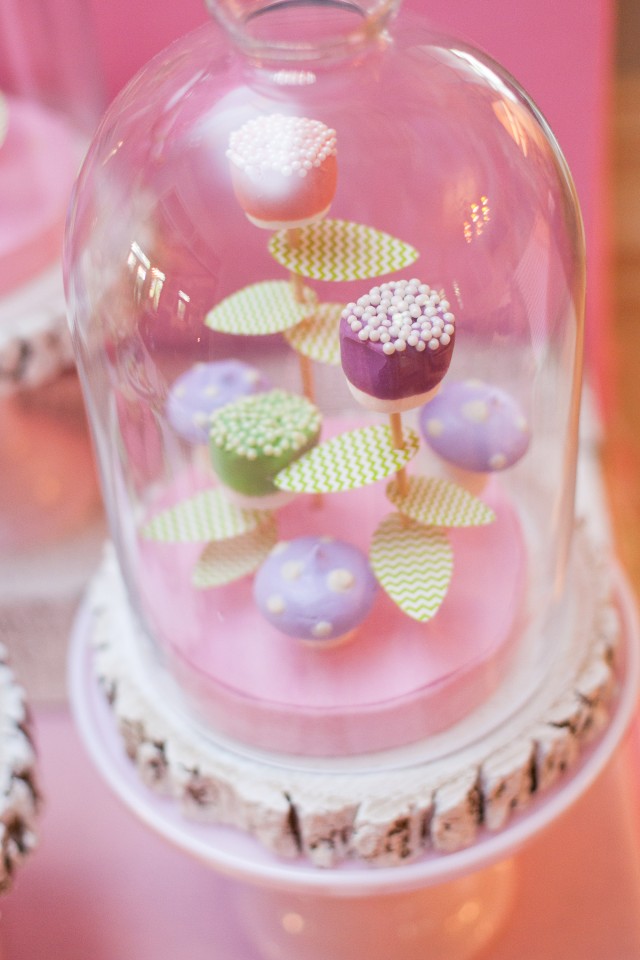 flowers on dessert table