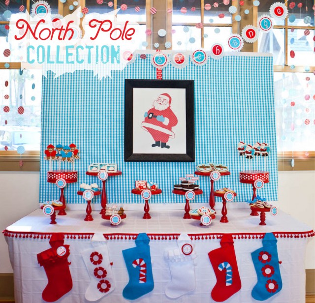 north pole christmas santa printables party