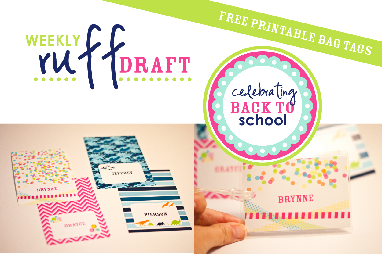 Ruff Draft Free Printable School Bag s Anders Ruff Custom Designs Llc