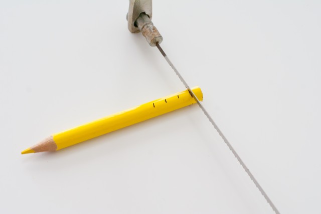 sawing pencil