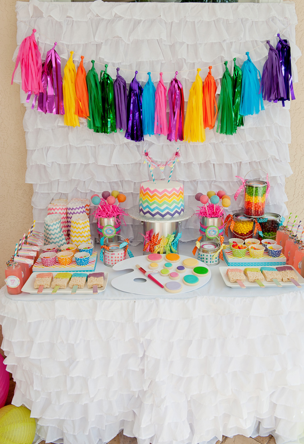 A Bright and Trendy Chevron Arts and Crafts Party - Anders Ruff