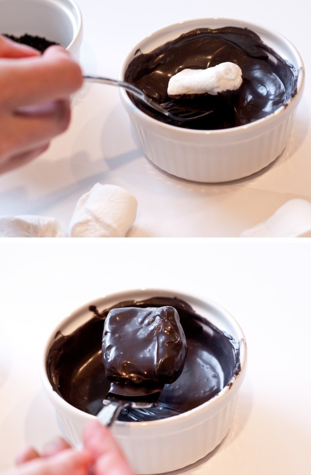 dipping marshmallow