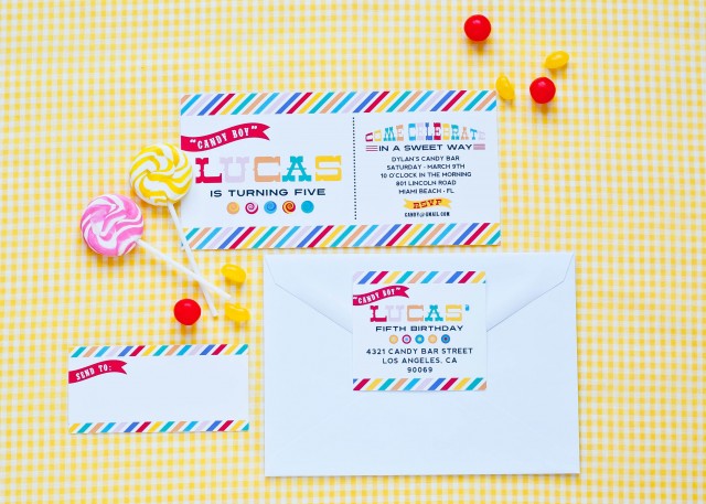 candy shop invitation