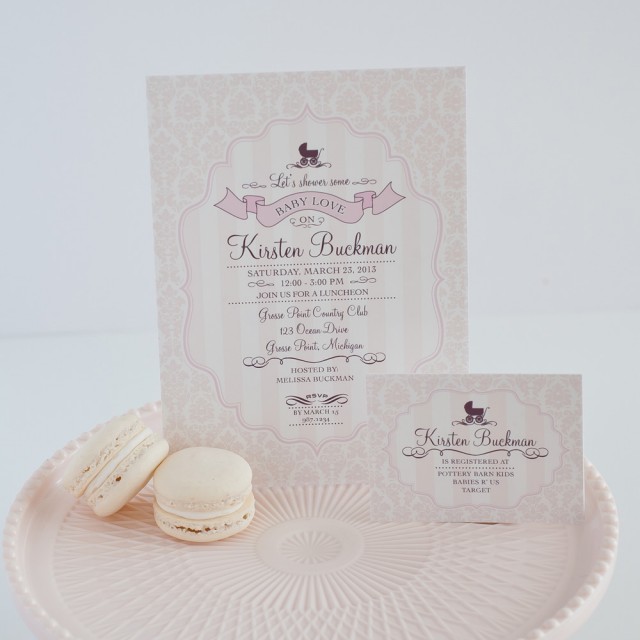 elegant baby shower invitation