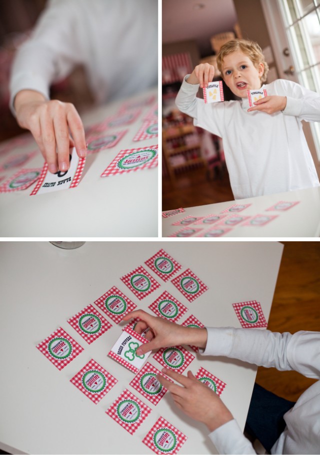 pizza party matching game