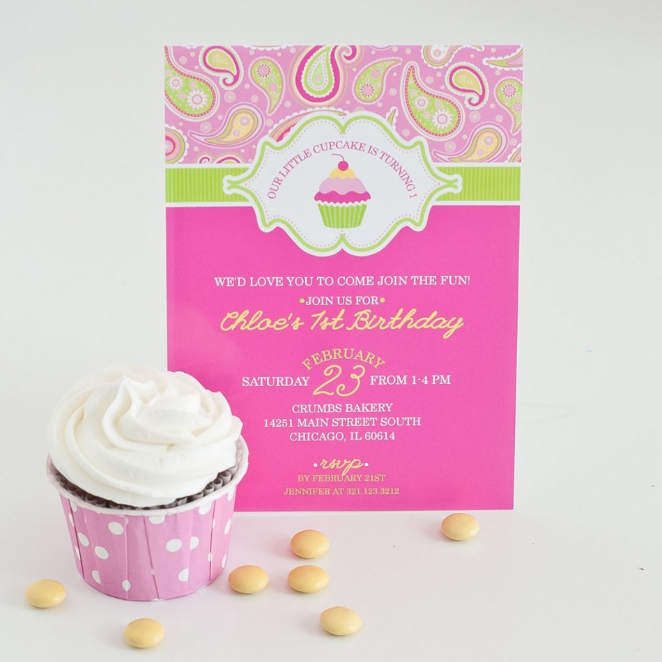 Cupcake Birthday Invitations 7