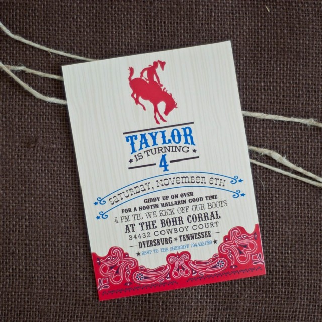 cowboy invitation