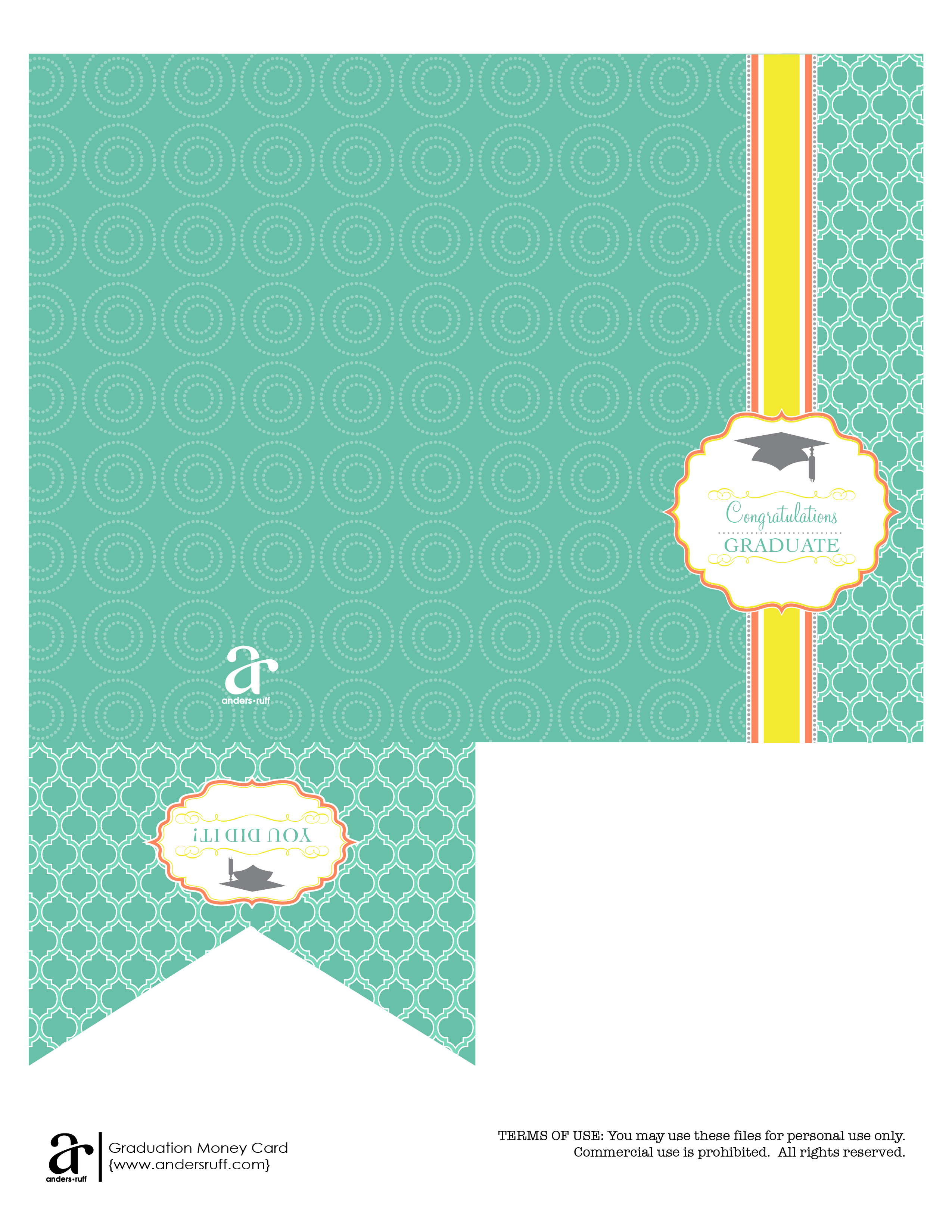 Ruff Draft: Free Printable Graduation Money Card - Anders Ruff Custom  Designs, LLC