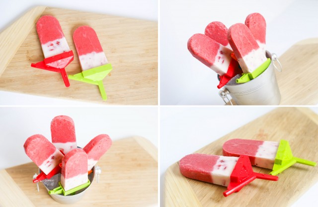 Strawberries and cream frozen treats