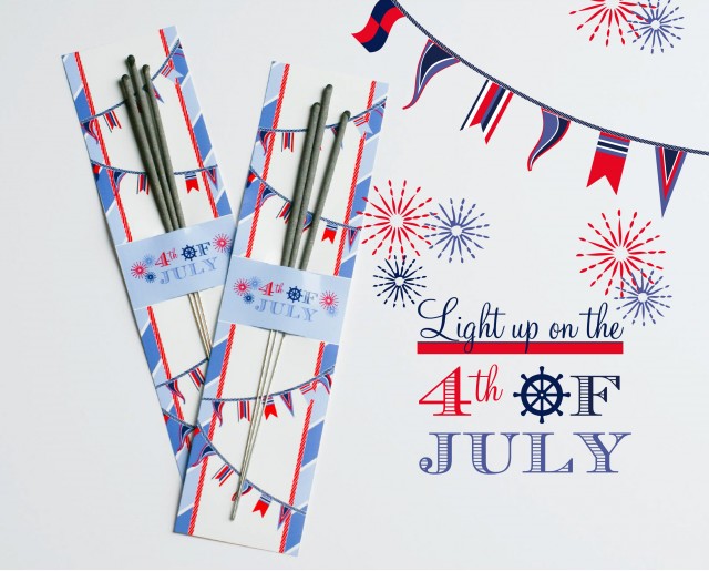 Free Printable Sparkler Holder for 4th of July