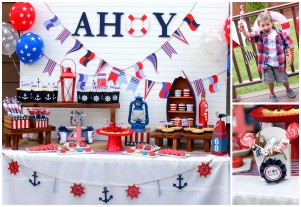 AHOY! A Nautical Backyard Summer Bash! {Great 4th of July Ideas