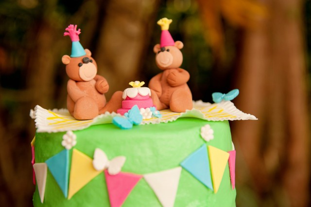 teddy bear birthday party cake