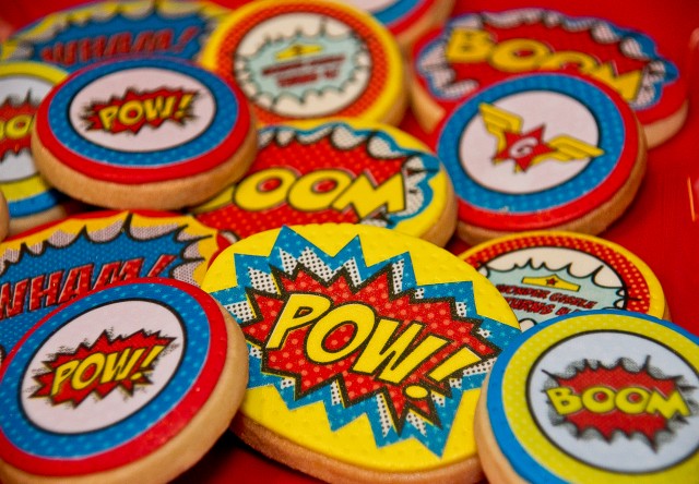 super hero cookies