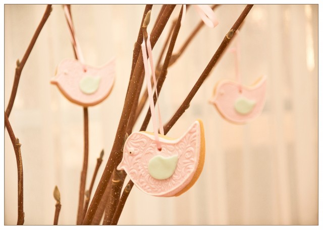 birdie shower cookies