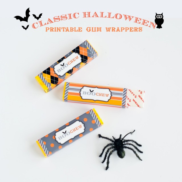 halloween printable gum wrappers