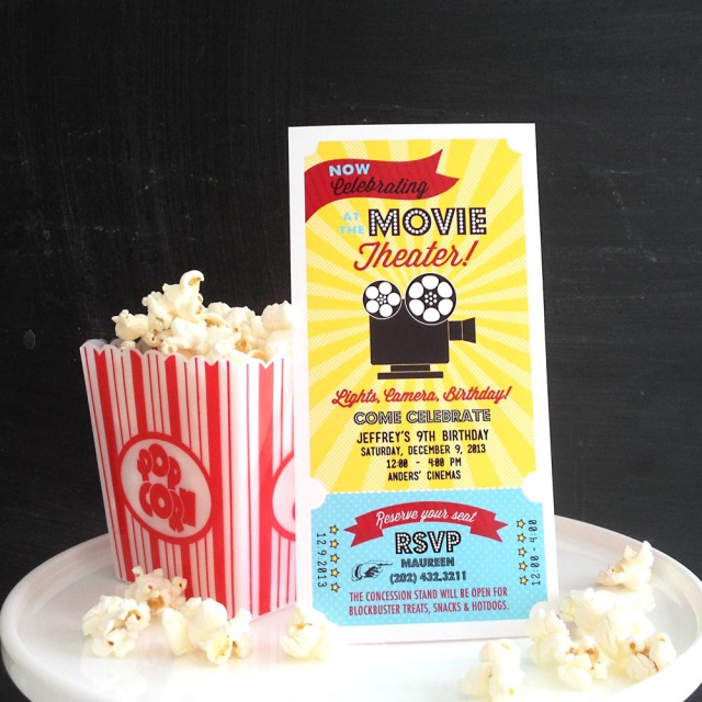 movie party printables