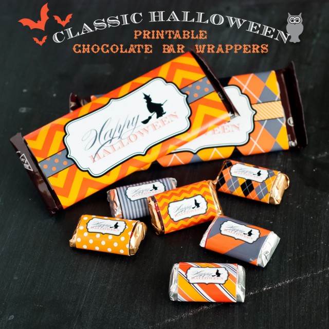 printable halloween candy bar wrap