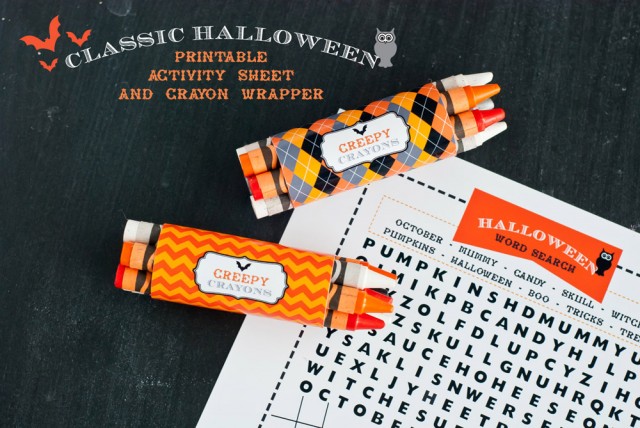 halloween crayon wrappers