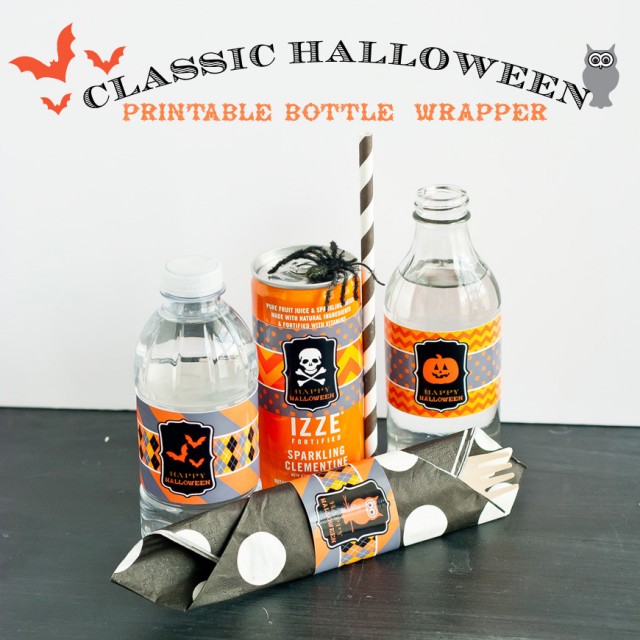 halloween printable bottle wrap