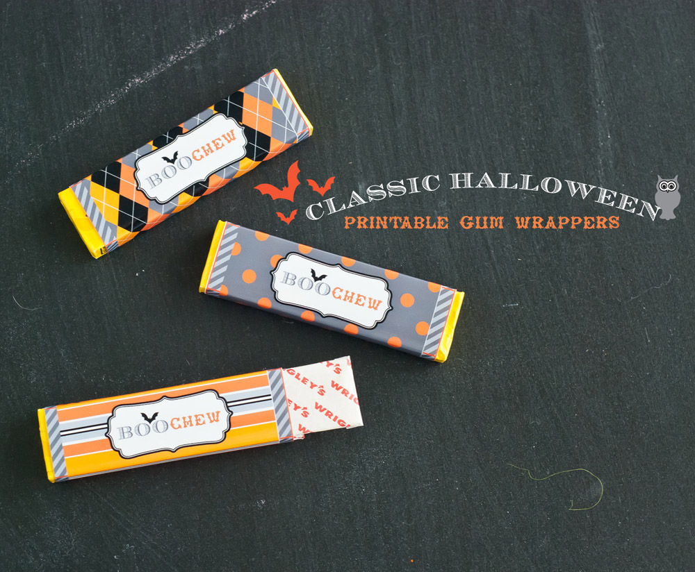 halloween printable gum pack wrappers