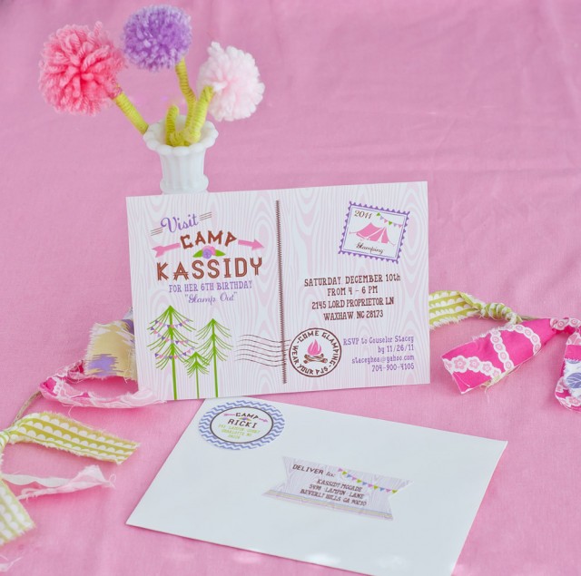 glamping party invitation