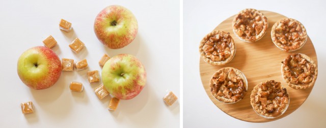 baking mini caramel apple pies