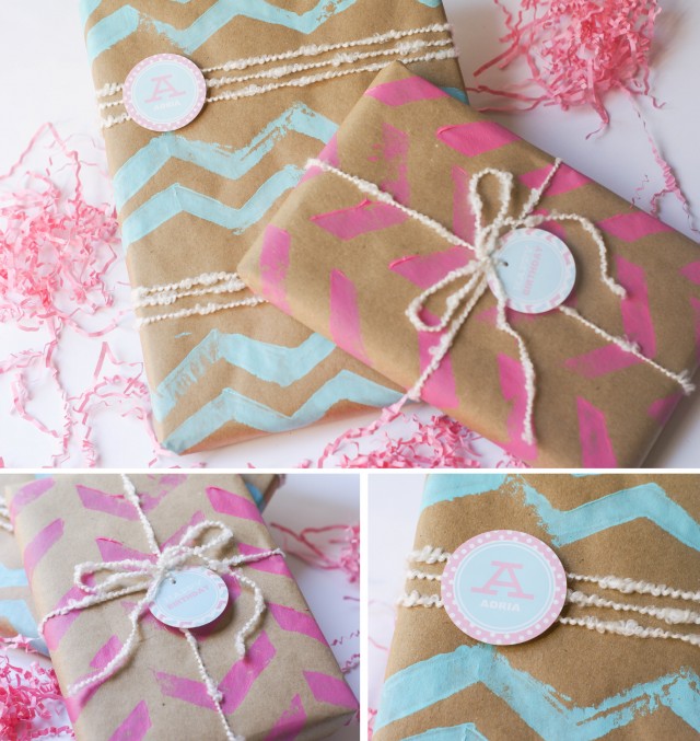 DIY Chevron Wrapping Paper