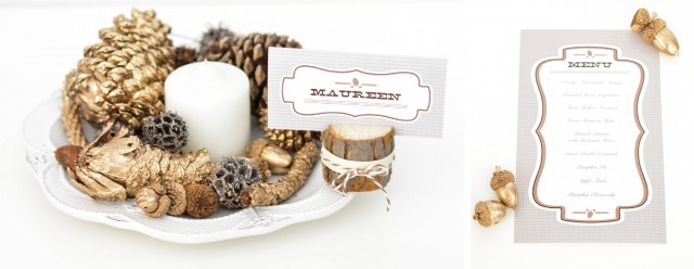 Rustic place setting with natural fall elements