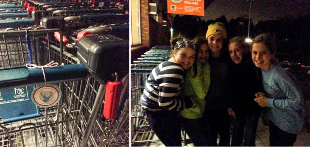 racking Aldi carts with quarters