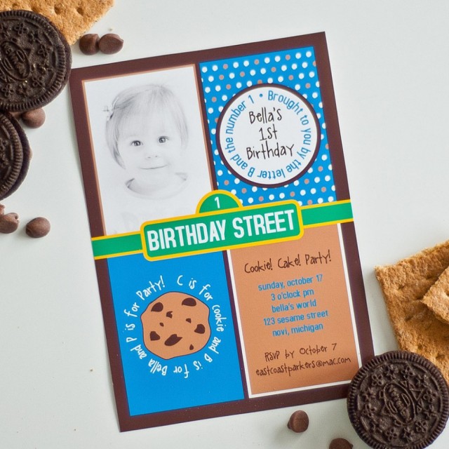 Personalised Cookie Monster Party Supplies & Favours Tagged Party