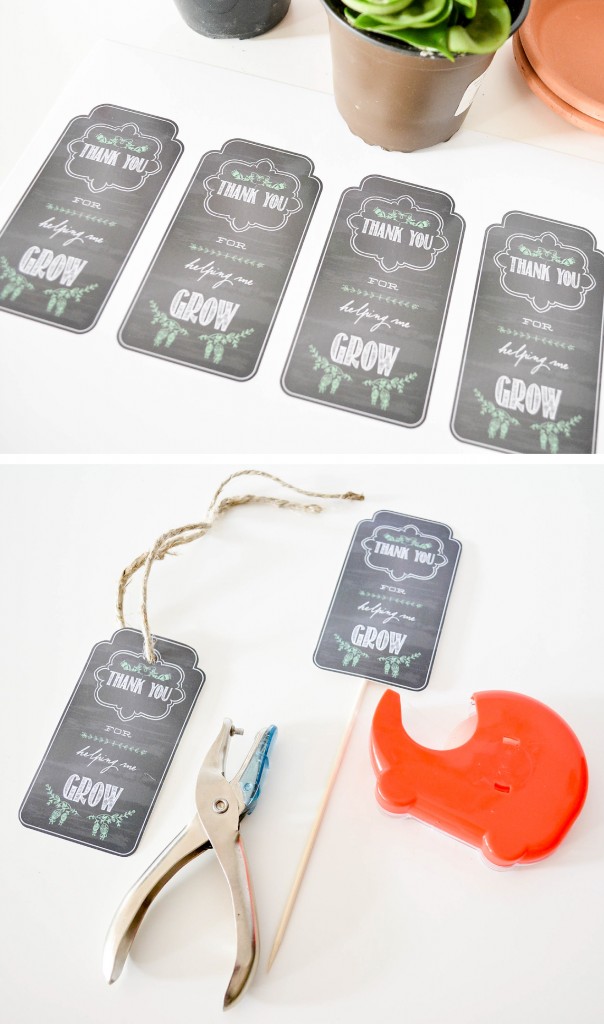 Creating printable tags, hanging and on sticks
