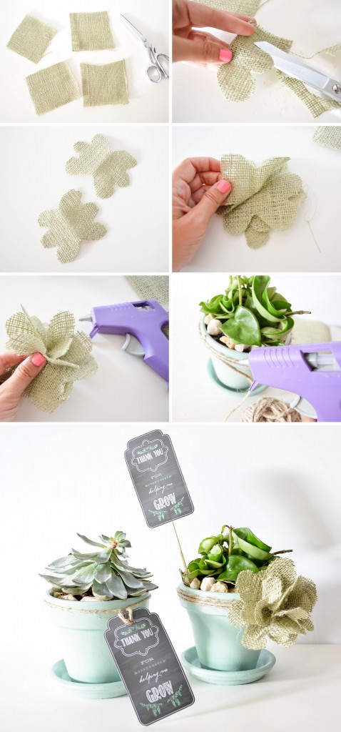 Making burlap flowers