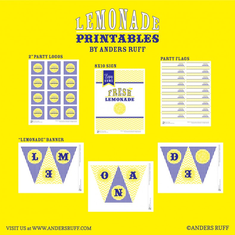 Fresh Lemonade Stand Printables Anders Ruff Custom Designs Llc