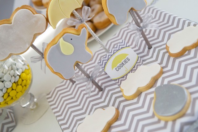 elephant baby shower cookies