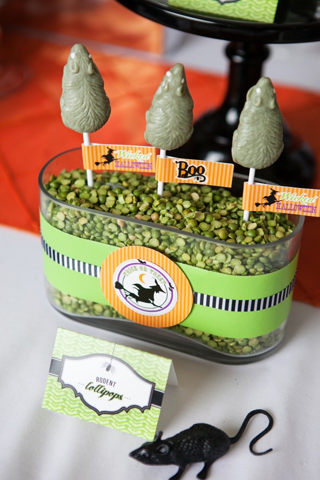 wicked witch halloween party rodent lollipops