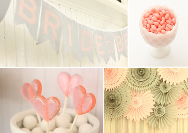 pink and grey bridal shower