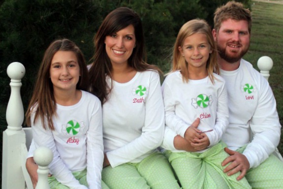 Family set of Christmas Pajamas - fun Christmas photo idea