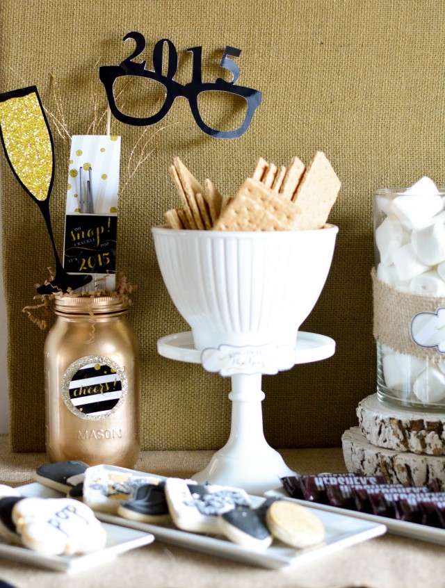 Rustic Glam New Years Dessert Table