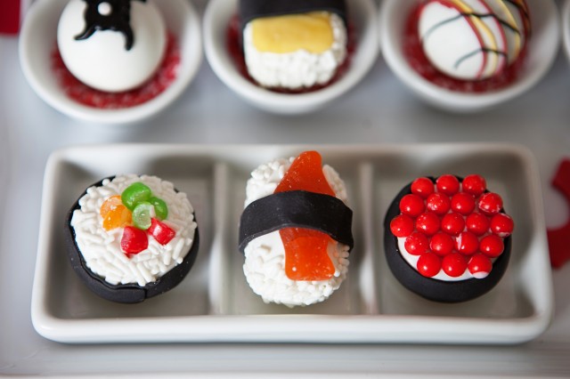 Sushi cake pops